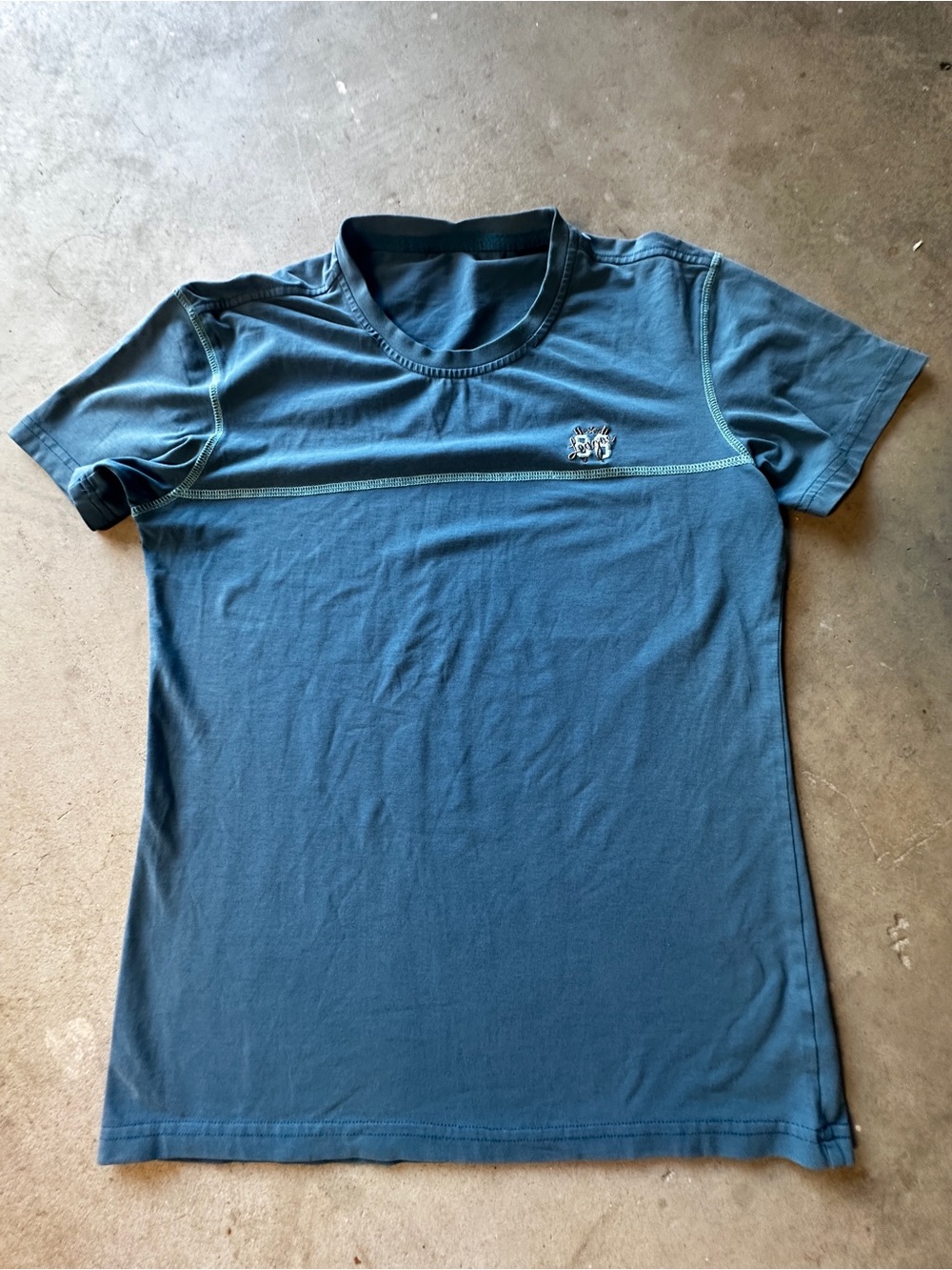 Men's Casual Short-Sleeve Button Down Shirt - Teal Blue